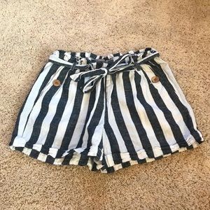 Maurices Striped Paperbag Shorts: Size XS